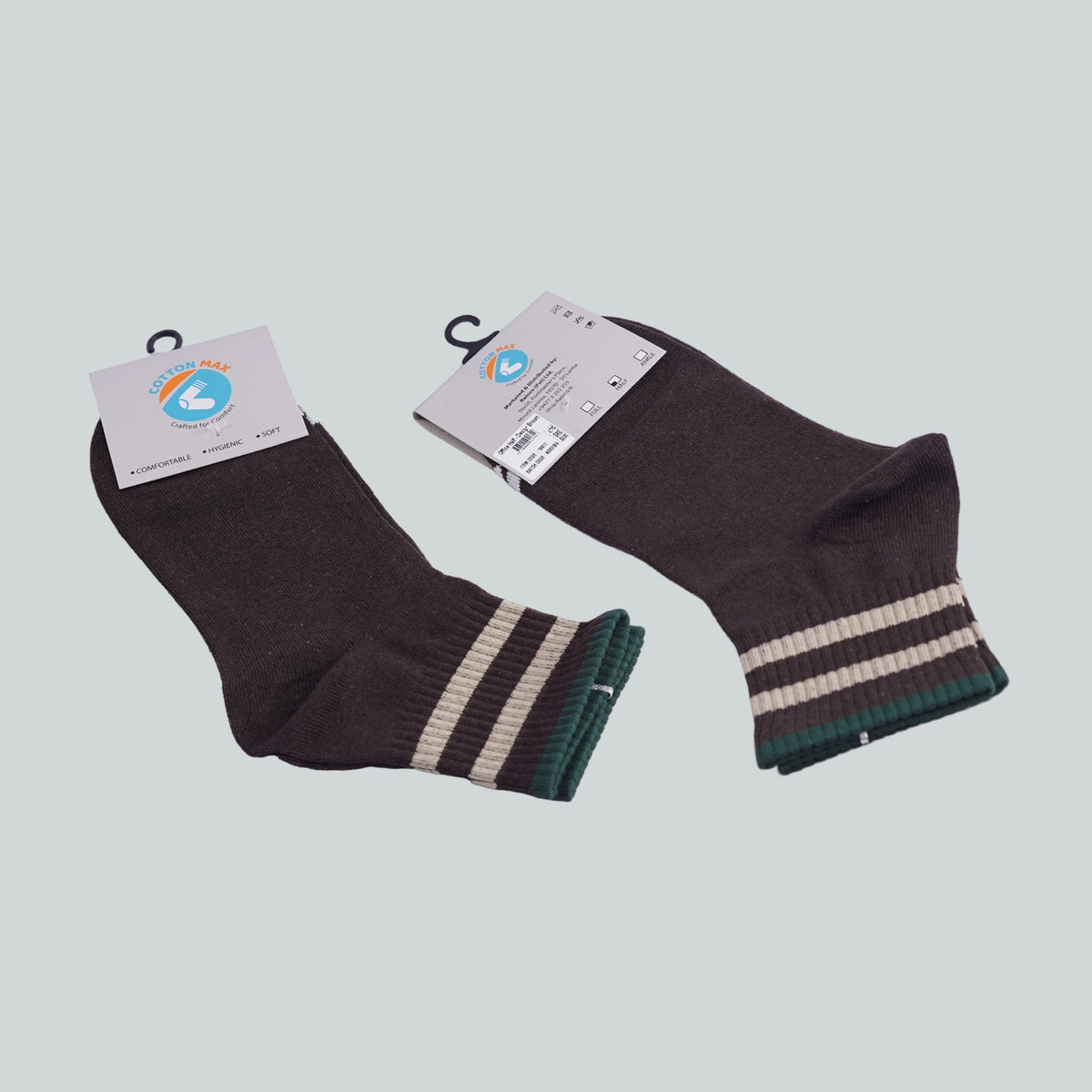 Office Half Socks - Design Brown image 5