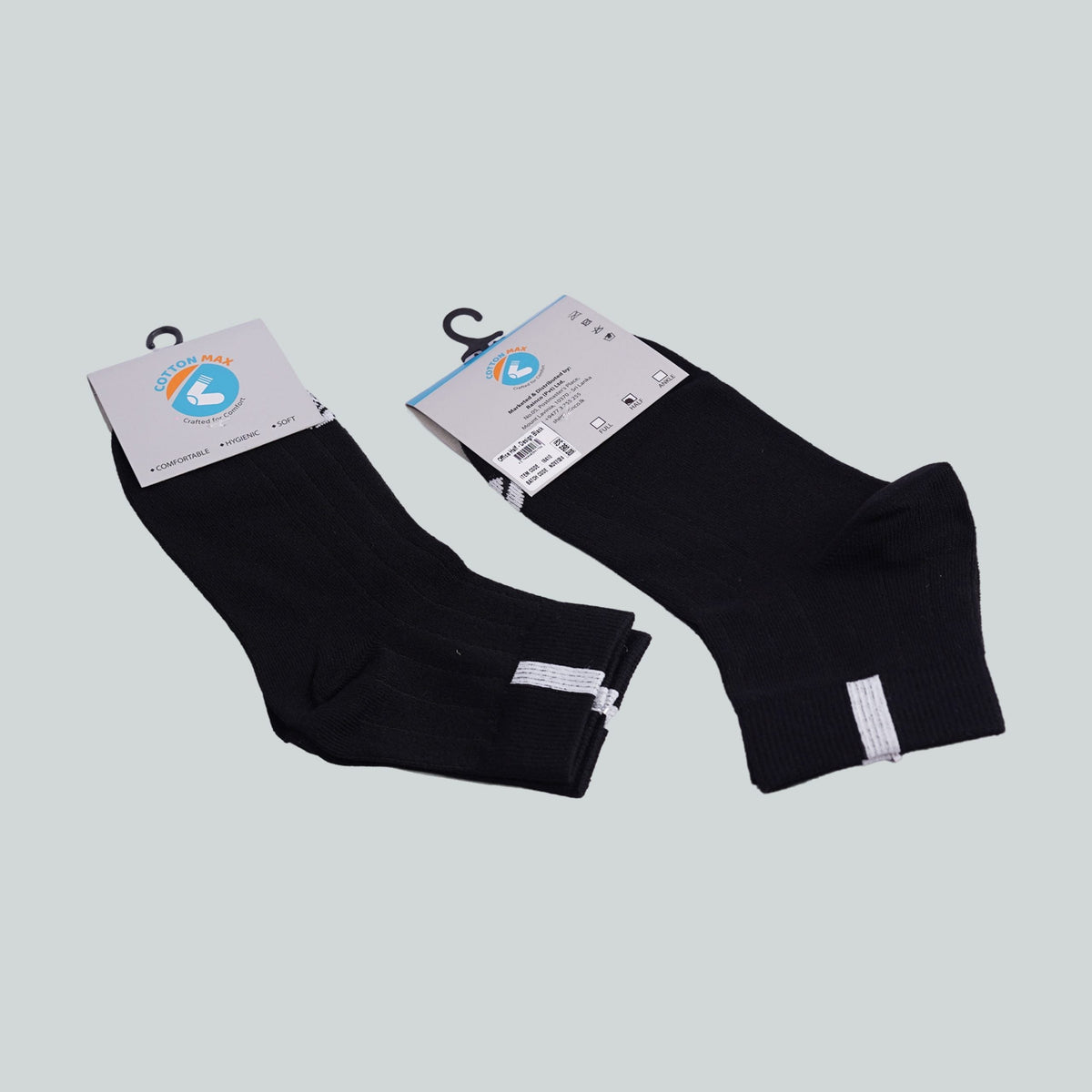Office Half Socks - Design Black image 1