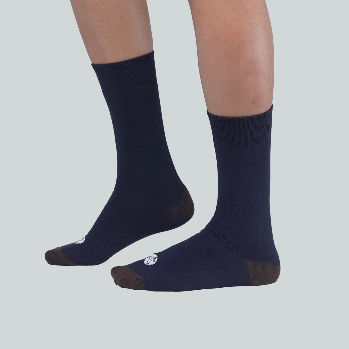 Office Mid Calf Socks - Design Navy Blue image 1
