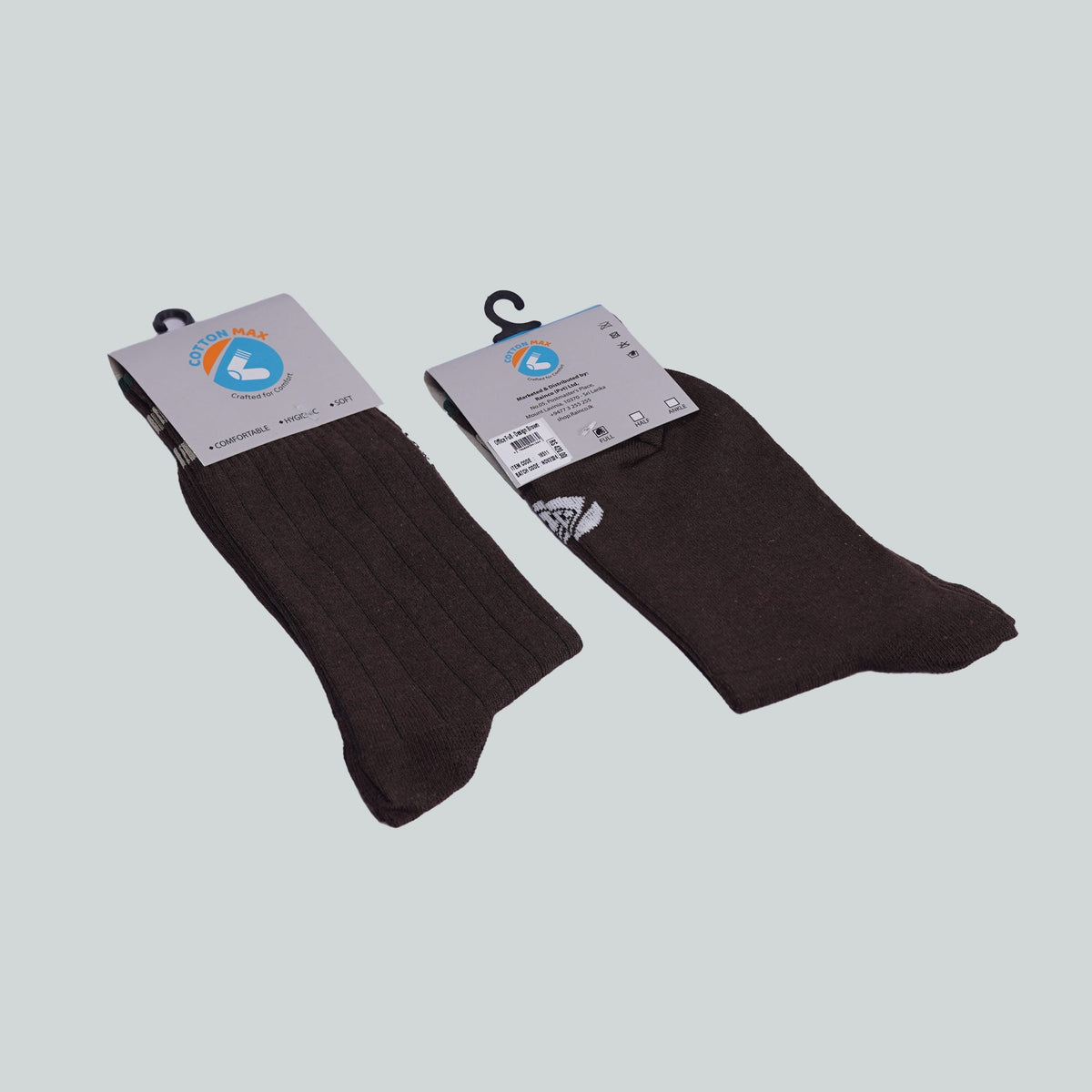 Office Mid Calf Socks - Design Brown image 4