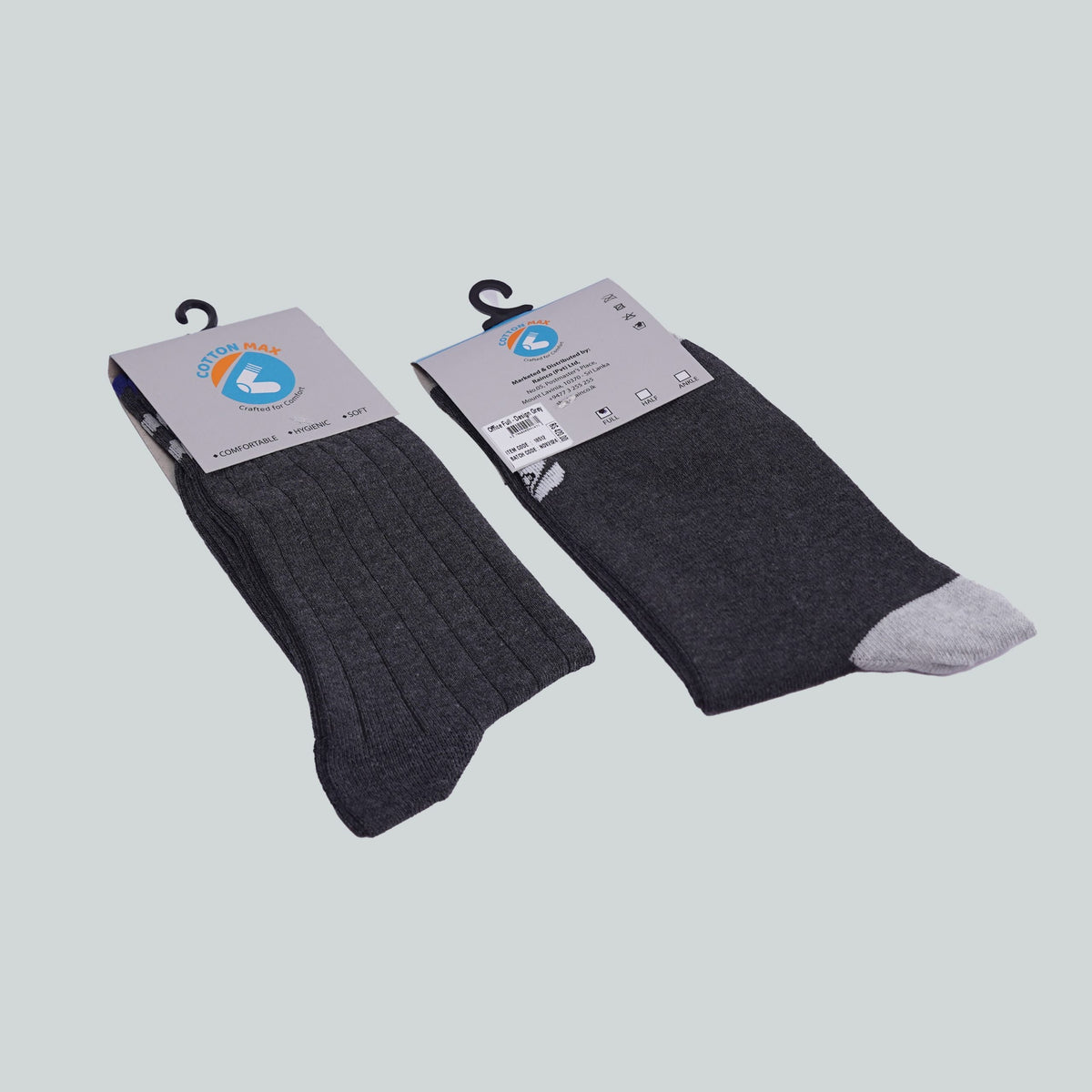 Office Mid Calf Socks - Design Grey image 4