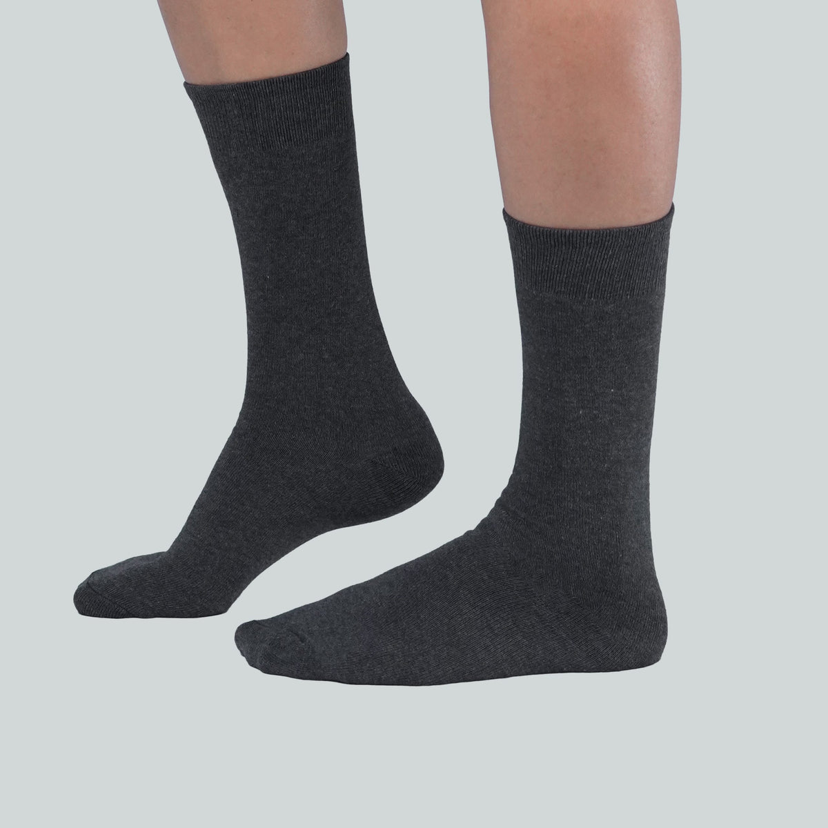 Office Mid Calf Socks - Plain Grey image 1