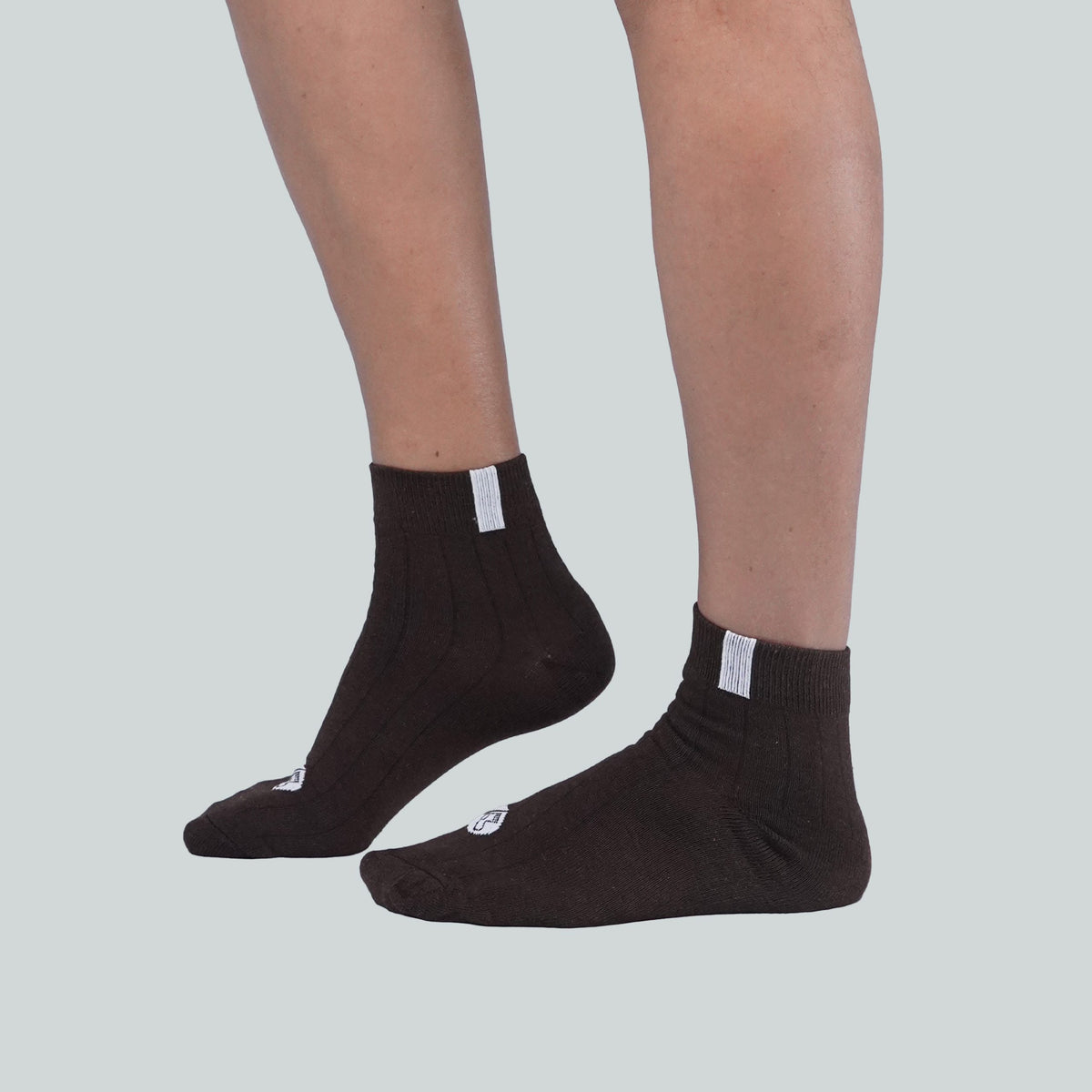Office Half Socks - Design Brown image 2