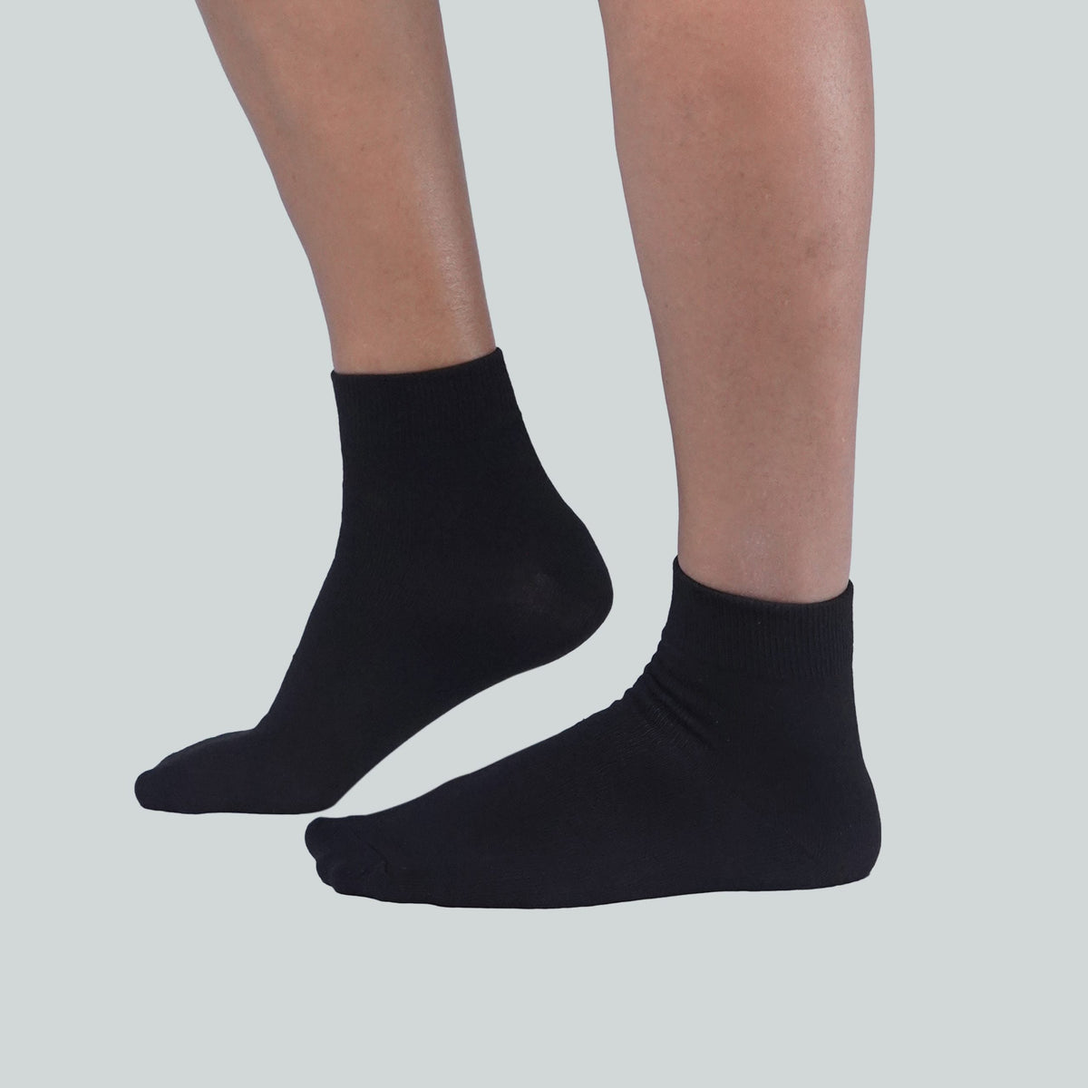 Office Half Socks - Plain Black image 1