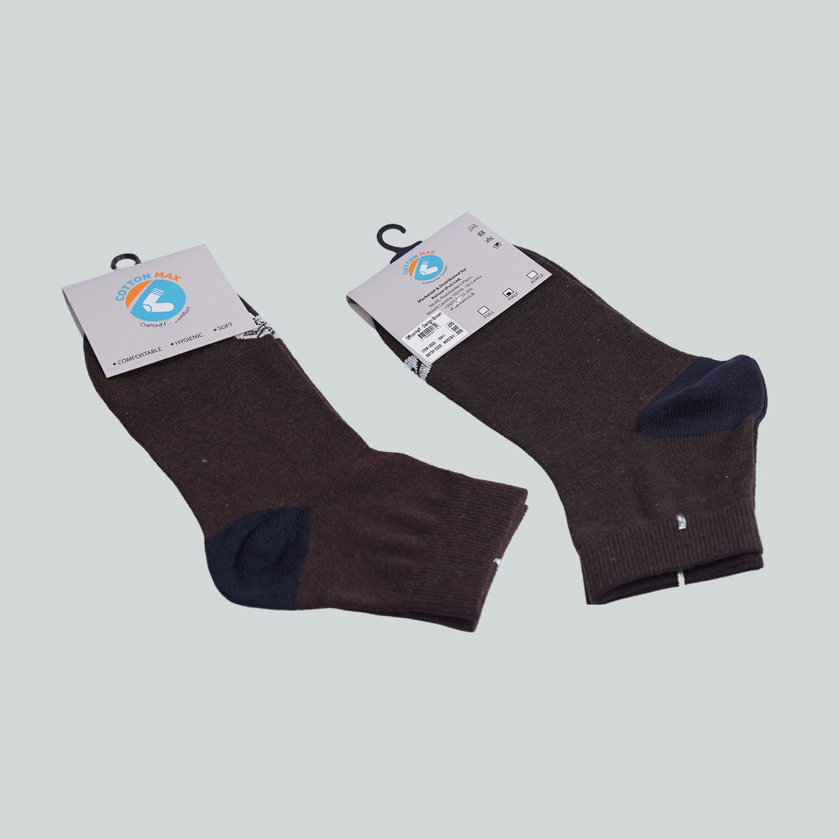 Office Half Socks - Design Brown image 3