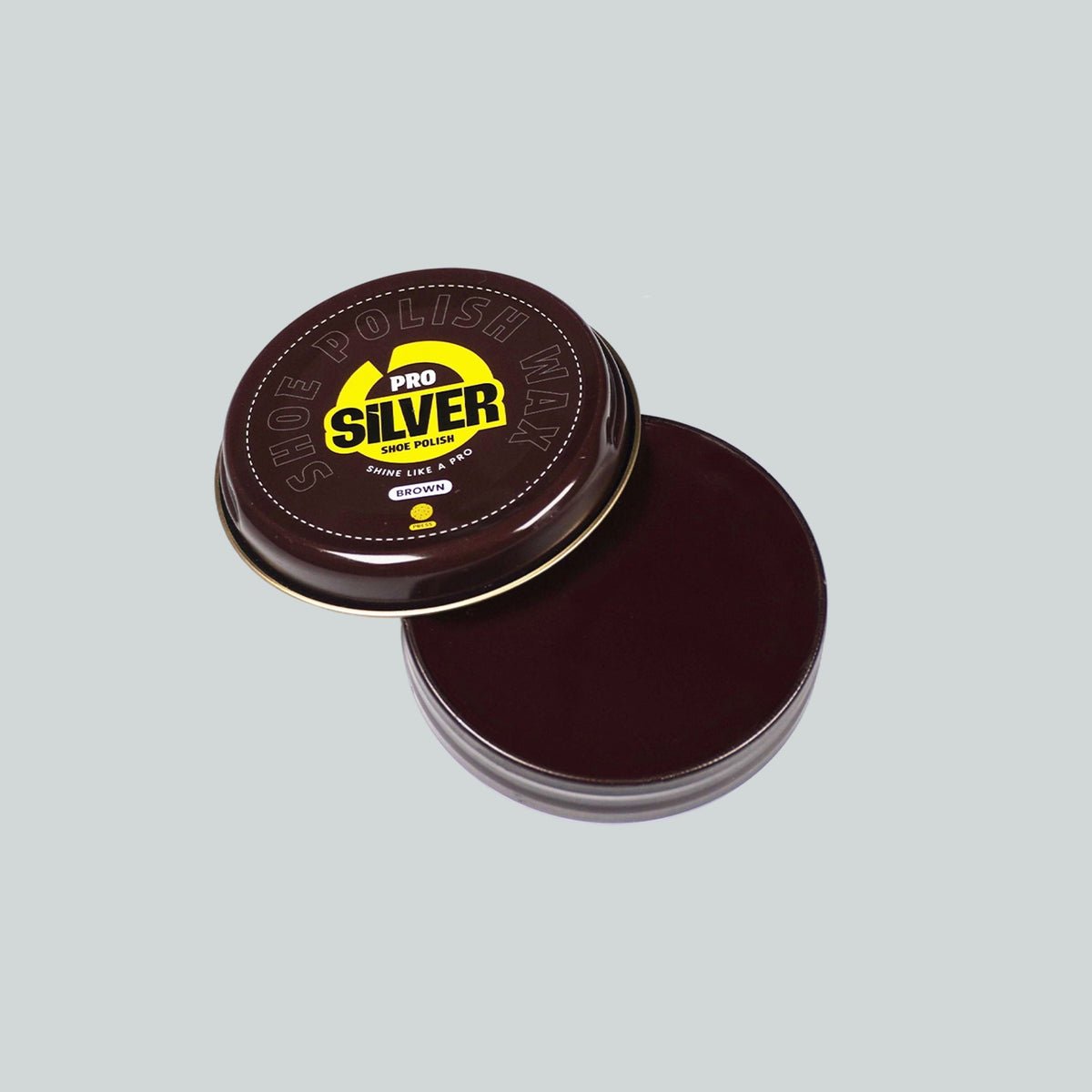 Pro Silver Shoe Polish Wax - Brown (36g) image 1
