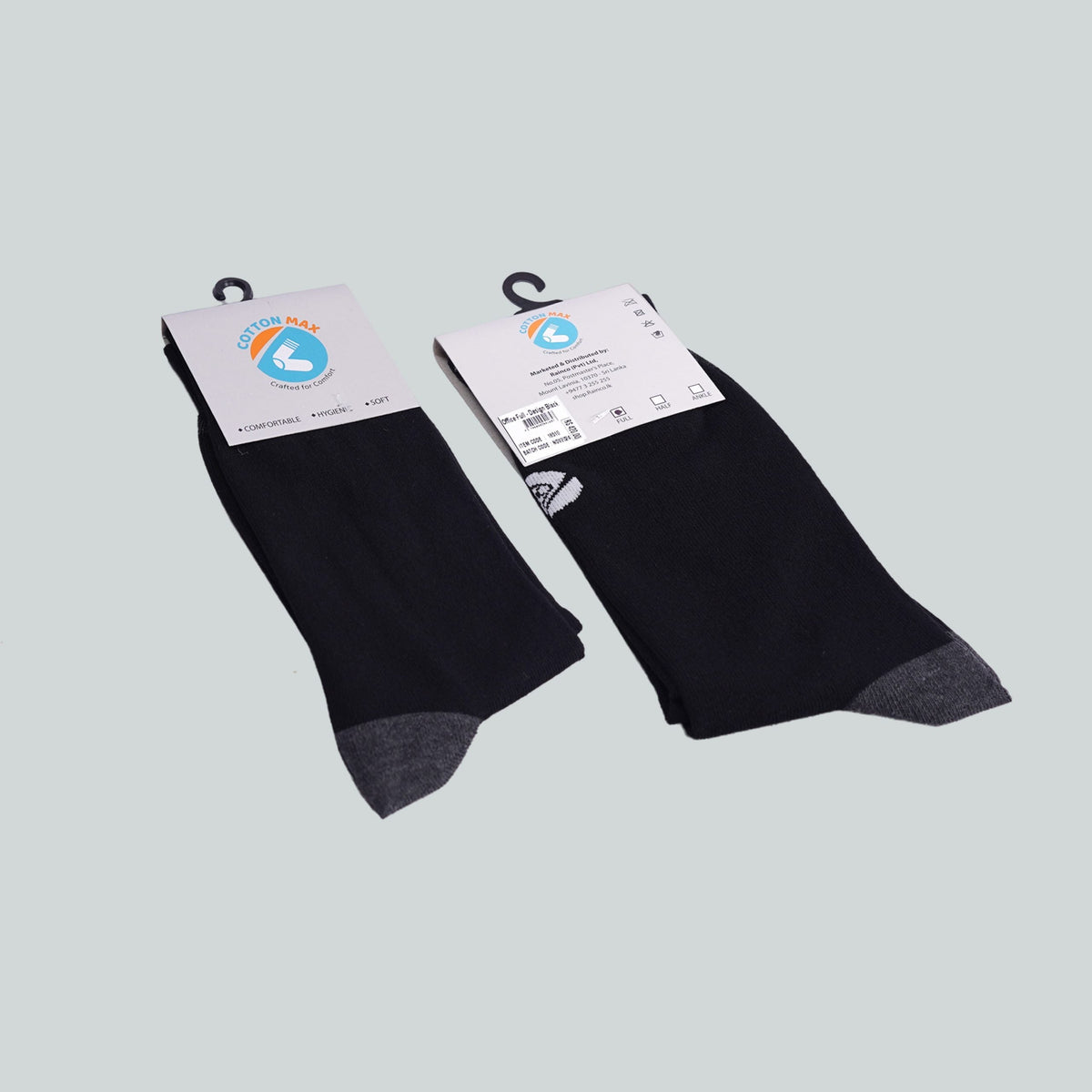 Office Mid Calf Socks - Design Black image 1