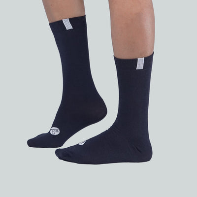 Office Mid Calf Socks - Design Navy Blue image 3