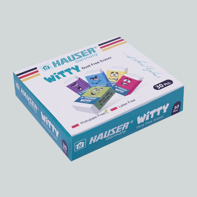 Hauser Small White Erasers 30 Pcs image 1