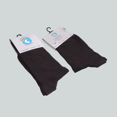 Office Mid Calf Socks - Plain Brown image 0