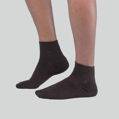 Office Half Socks - Plain Brown image 1
