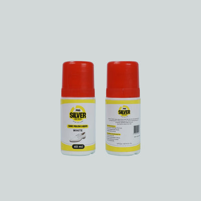 Pro Silver Shoe Polish Liquid - White (40ml) image 1