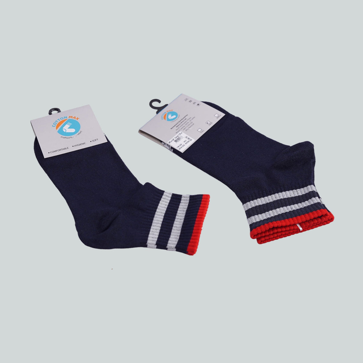 Office Half Socks - Design Navy Blue image 0