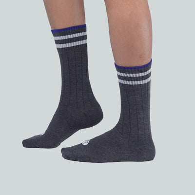 Office Mid Calf Socks - Design Grey image 5