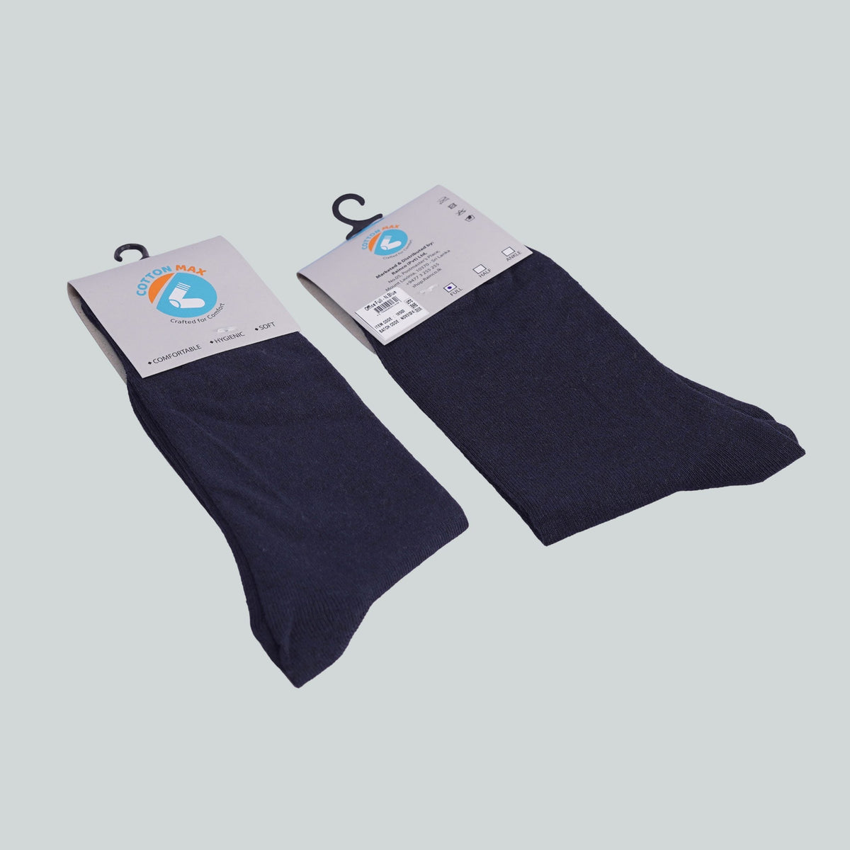 Office Mid Calf Socks - Plain Navy Blue image 0