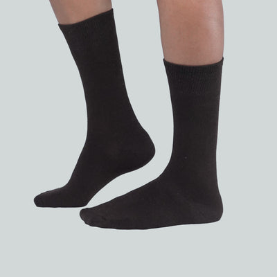 Office Mid Calf Socks - Plain Brown image 1