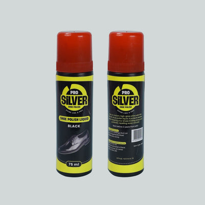 Pro Silver Shoe Polish Liquid - Black (75ml) image 1
