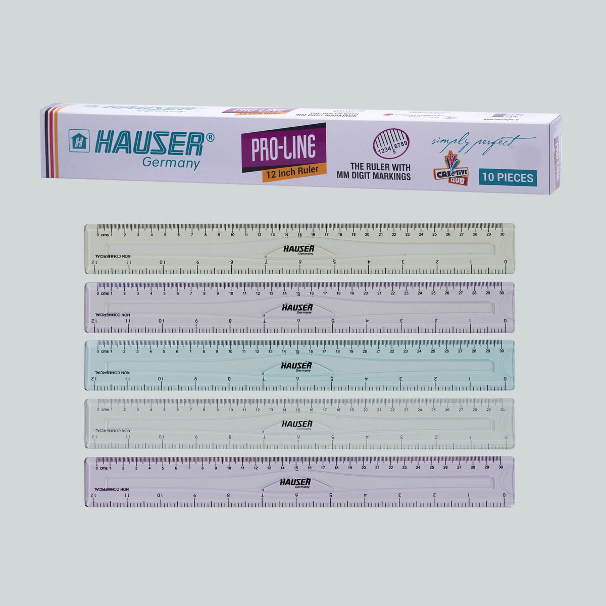 Hauser 12 Inch Ruler - 10 Pcs image 1
