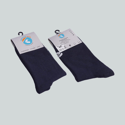 Office Mid Calf Socks - Design Navy Blue image 2