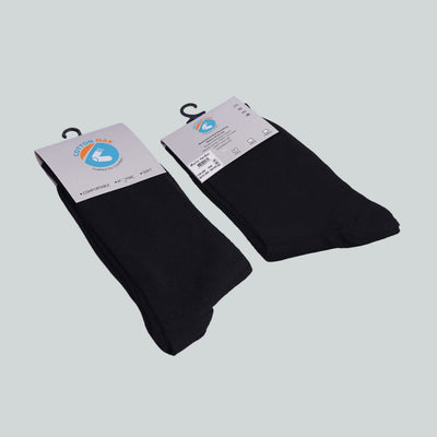 Office Mid Calf Socks - Plain Black image 0