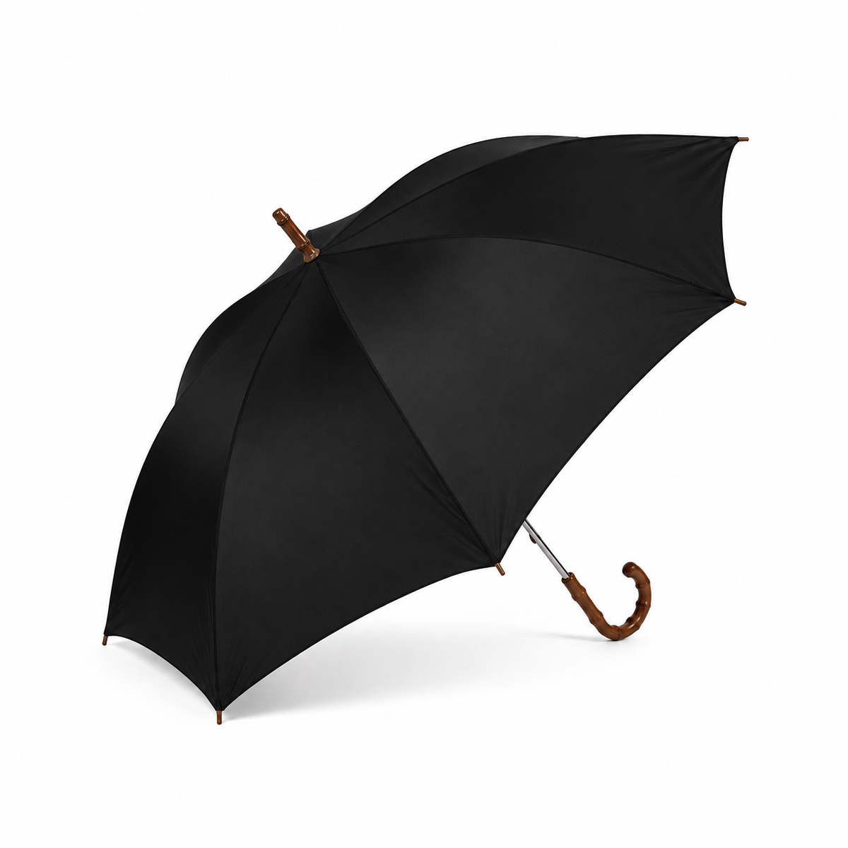 Black Curve Handle Ritual Umbrella - 2501