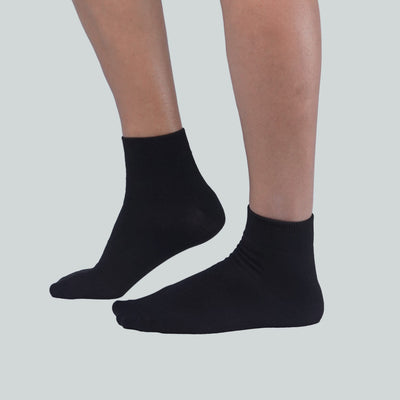 Office Half Socks - Plain Black image 1