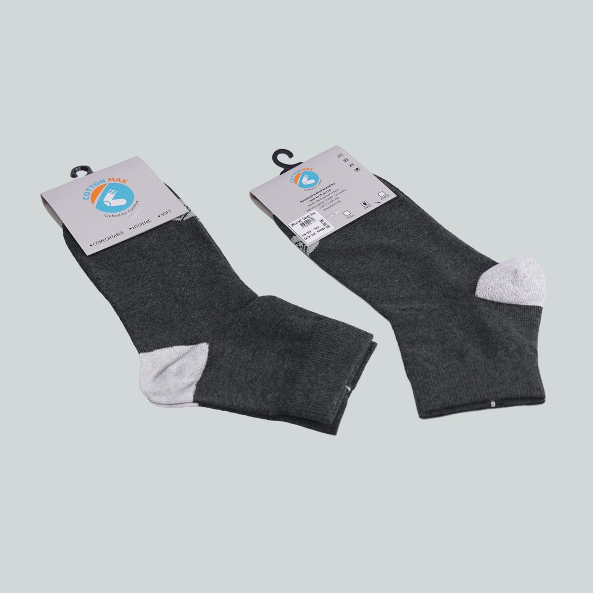 Office Half Socks - Design Grey image 1